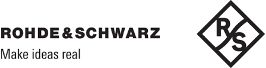 Logo von Rohde & Schwarz mit dem Slogan "Make ideas real".